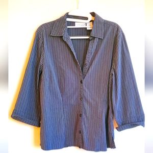 Black with White stripes Croft & Barrow Blouse / L